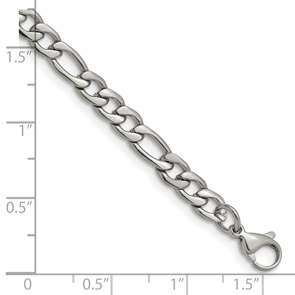 Chisel Stainless Steel Polished 6.3mm Figaro Chain