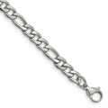 Chisel Stainless Steel Polished 6.3mm Figaro Chain