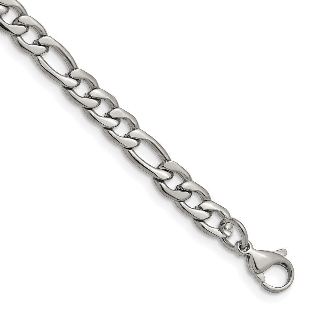 Chisel Stainless Steel Polished 6.3mm Figaro Chain