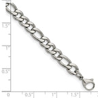 Chisel Stainless Steel Polished 6.75mm Figaro Chain