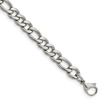 Chisel Stainless Steel Polished 6.75mm Figaro Chain