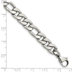 Chisel Stainless Steel Polished 8.75mm Figaro Chain
