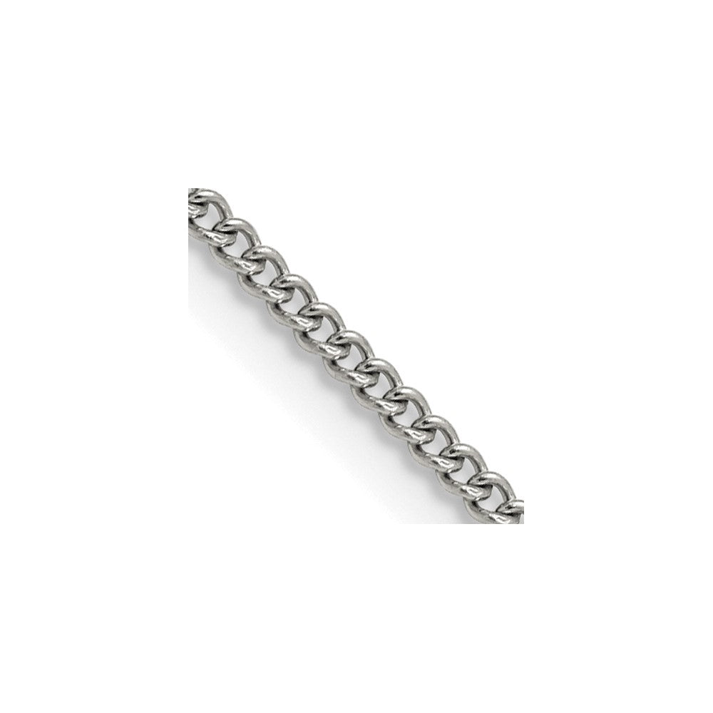 Chisel Stainless Steel Polished 2.25mm Round Curb Chain