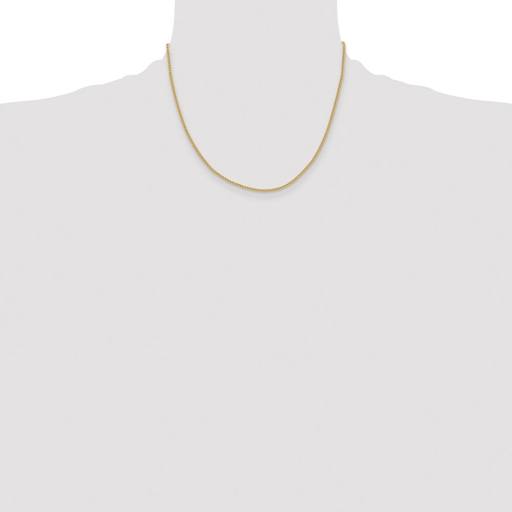 Chisel Stainless Steel Polished Yellow IP-plated 2.25mm Round Curb Chain