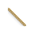 Chisel Stainless Steel Polished Yellow IP-plated 2.25mm Round Curb Chain