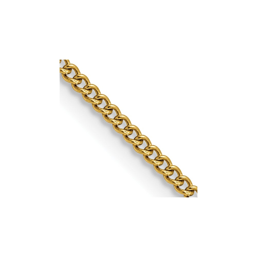 Chisel Stainless Steel Polished Yellow IP-plated 2.25mm Round Curb Chain