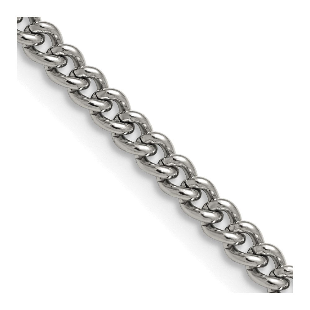Chisel Stainless Steel Polished 4mm Round Curb Chain