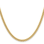Chisel Stainless Steel Polished Yellow IP-plated 4mm Round Curb Chain