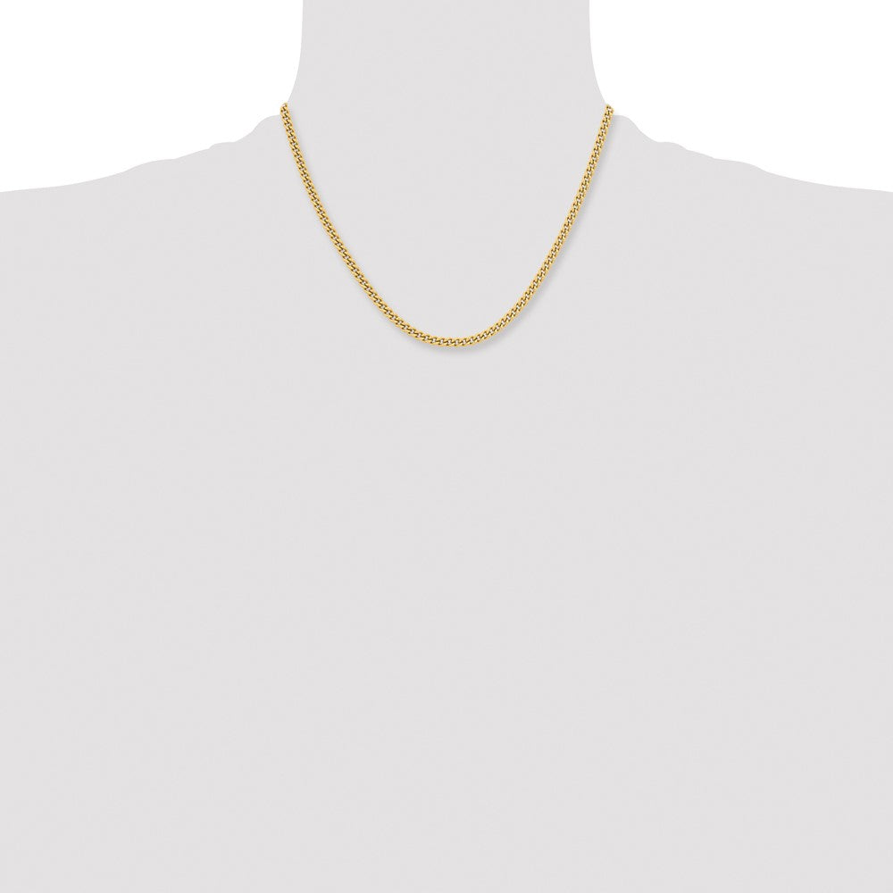 Chisel Stainless Steel Polished Yellow IP-plated 4mm Round Curb Chain