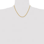Chisel Stainless Steel Polished Yellow IP-plated 4mm Round Curb Chain
