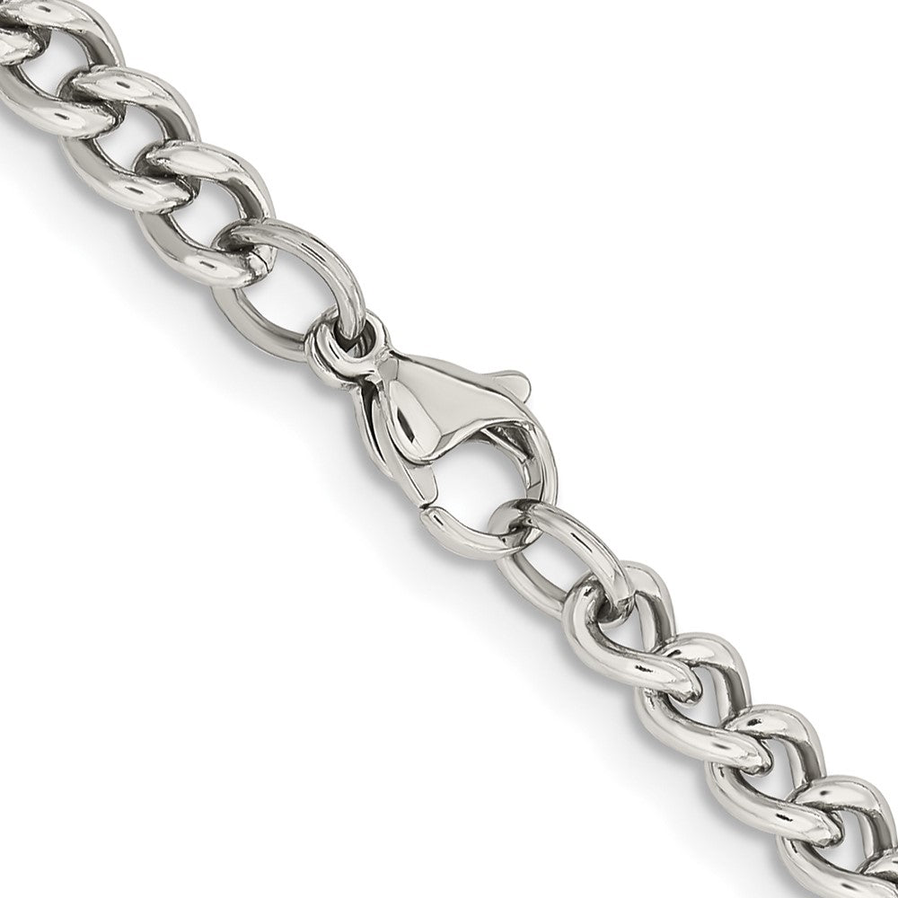 Chisel Stainless Steel Polished 5.3mm Round Curb Chain