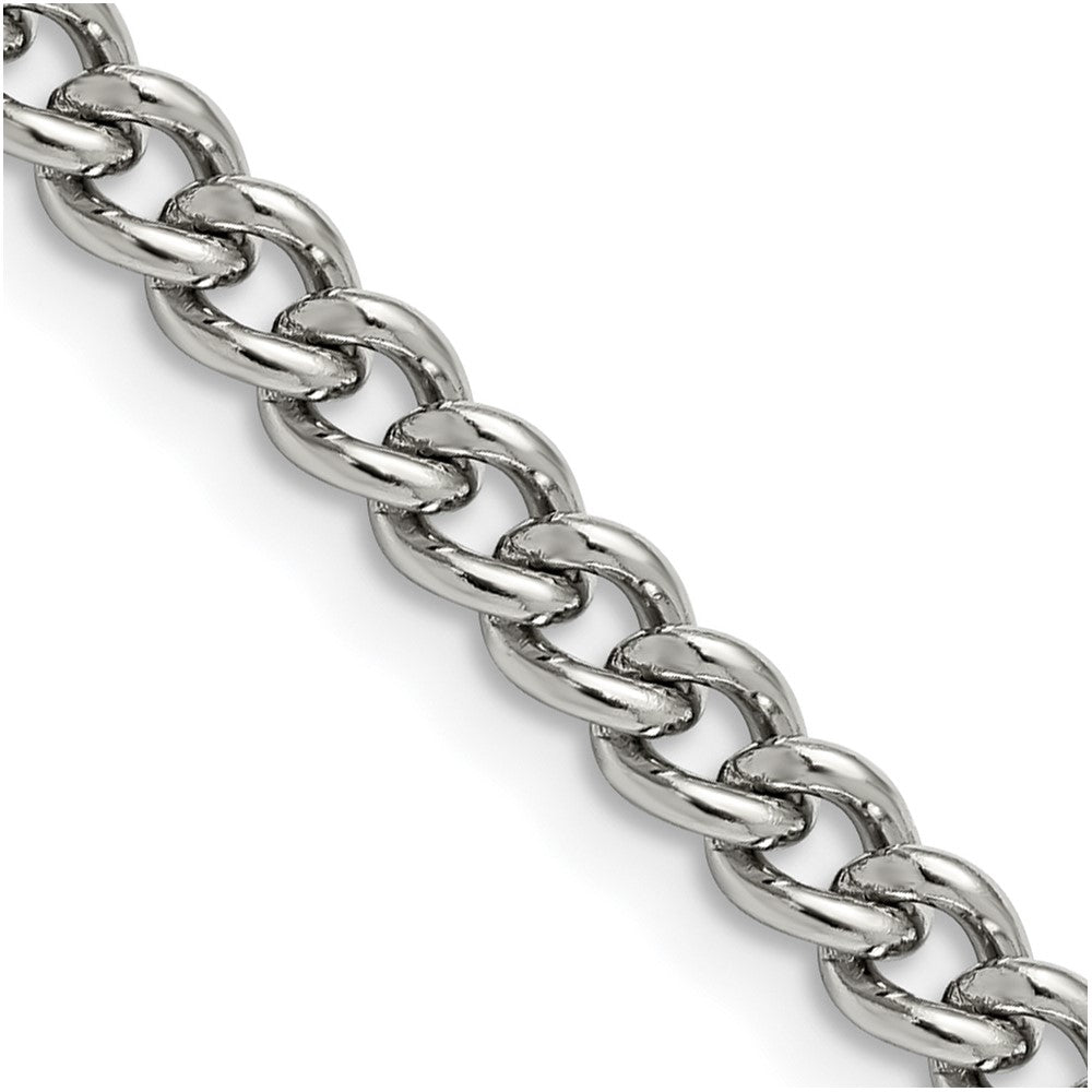 Chisel Stainless Steel Polished 5.3mm Round Curb Chain