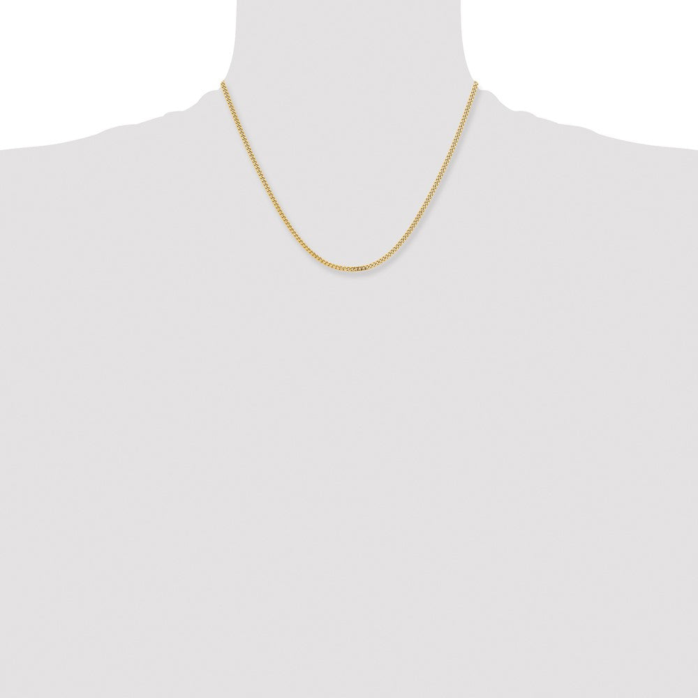 Chisel Stainless Steel Polished Yellow IP-plated 3mm Curb Chain