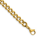 Chisel Stainless Steel Polished Yellow IP-plated 7.5mm Curb Chain
