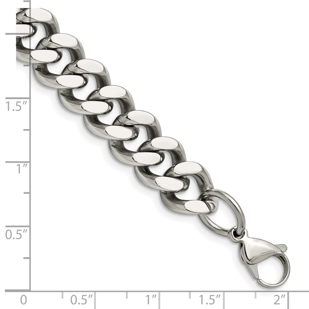 Chisel Stainless Steel Polished 13.75mm Curb Chain