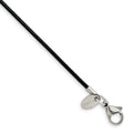 Chisel Stainless Steel Black Leather Cord Necklace