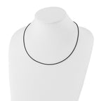 Chisel Stainless Steel Black Leather Cord Necklace