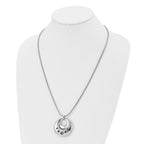 Stainless Steel Polished Circle Cut-out 24in Necklace