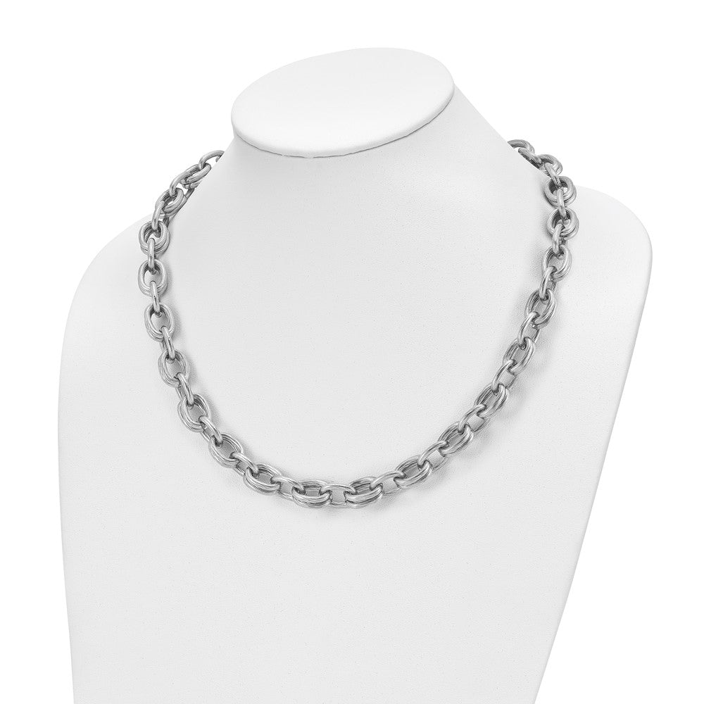 Stainless Steel Polished Multiple Link Necklace