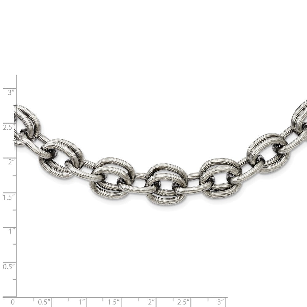 Stainless Steel Polished Multiple Link Necklace