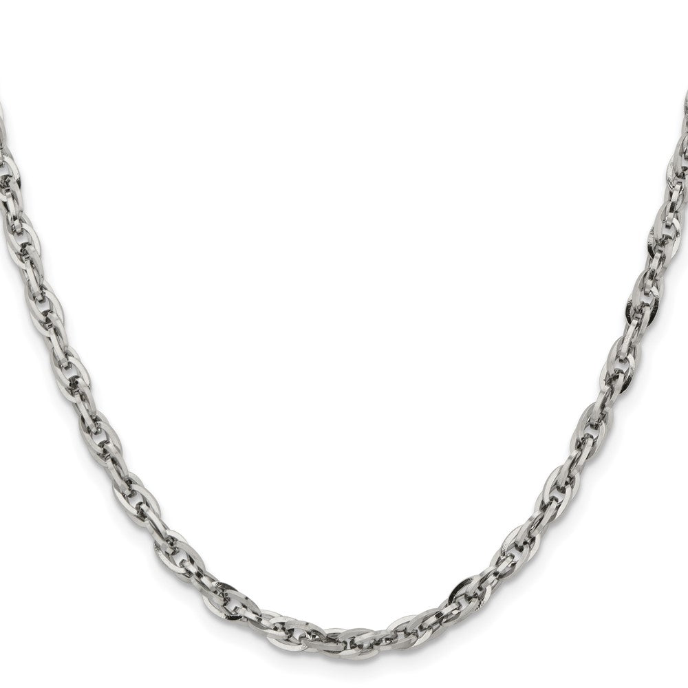 Chisel Stainless Steel Polished 4.2mm Fancy Twisted Link Chain
