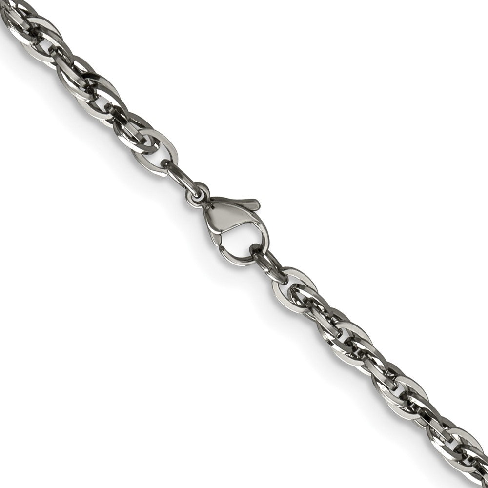 Chisel Stainless Steel Polished 4.2mm Fancy Twisted Link Chain
