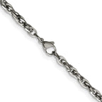 Chisel Stainless Steel Polished 4.2mm Fancy Twisted Link Chain