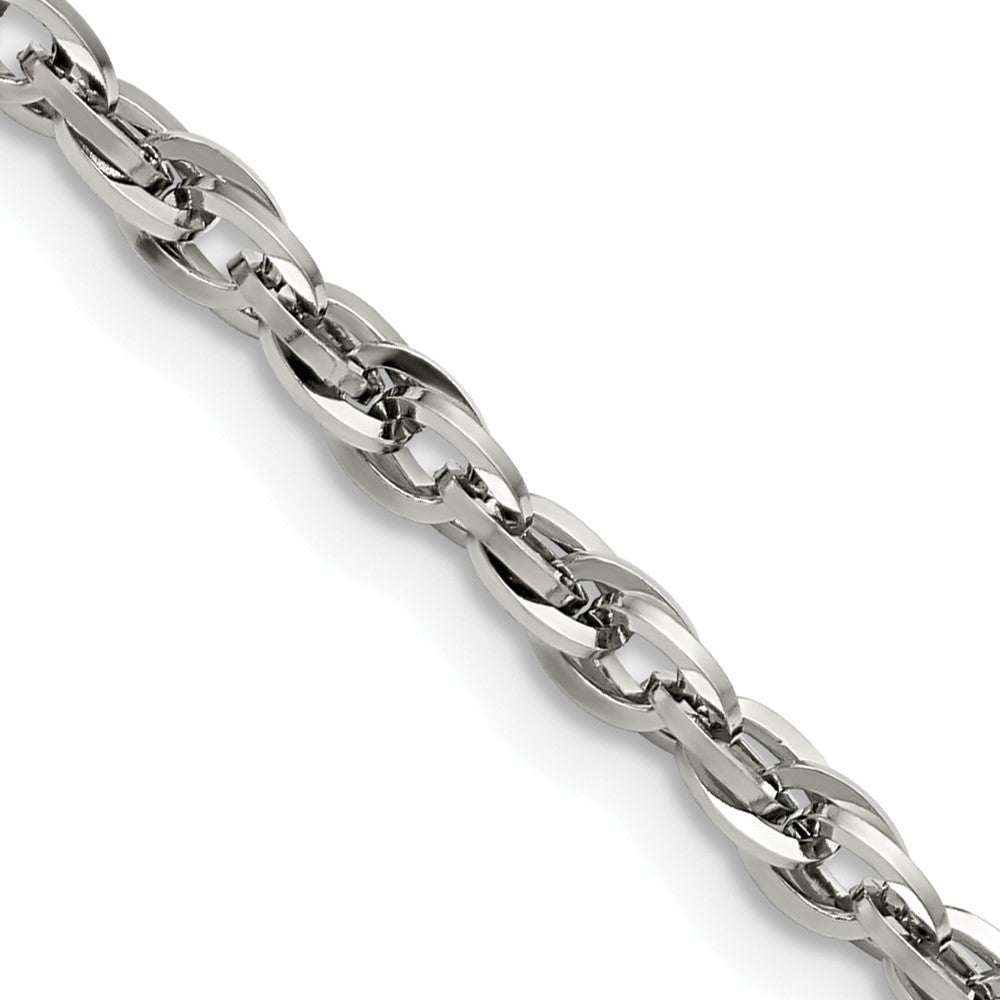 Chisel Stainless Steel Polished 4.2mm Fancy Twisted Link Chain
