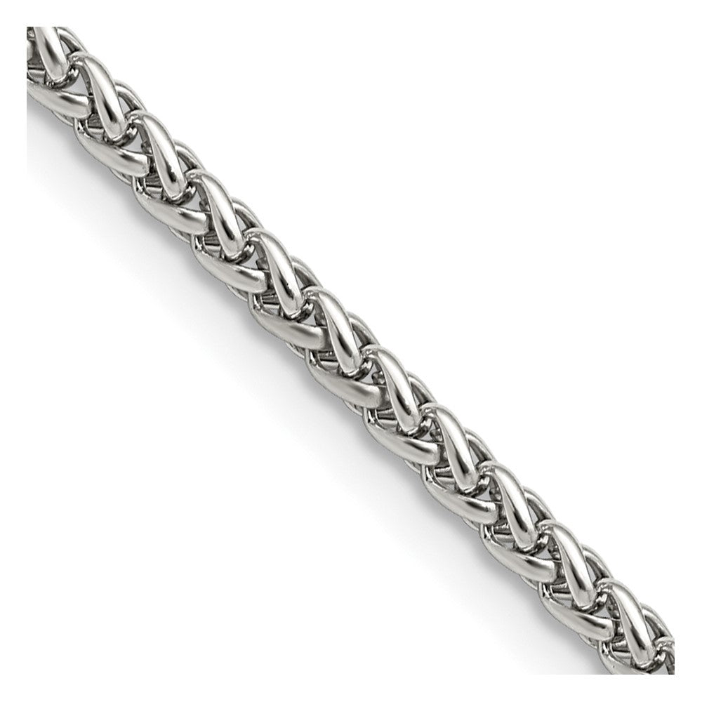 Chisel Stainless Steel Polished 3mm Wheat Chain