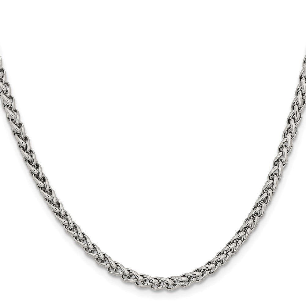 Chisel Stainless Steel Polished 4mm Wheat Chain