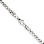 Chisel Stainless Steel Polished 4mm Wheat Chain