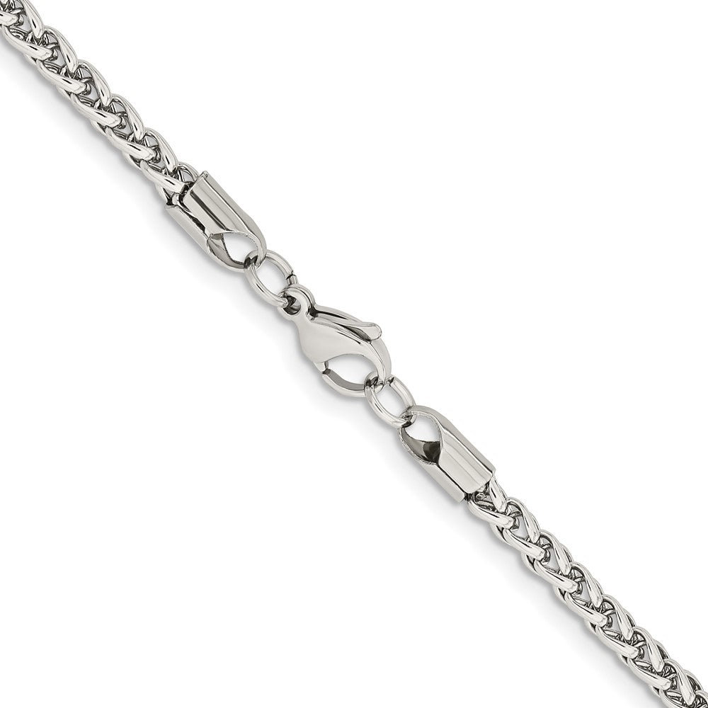 Chisel Stainless Steel Polished 4mm Wheat Chain