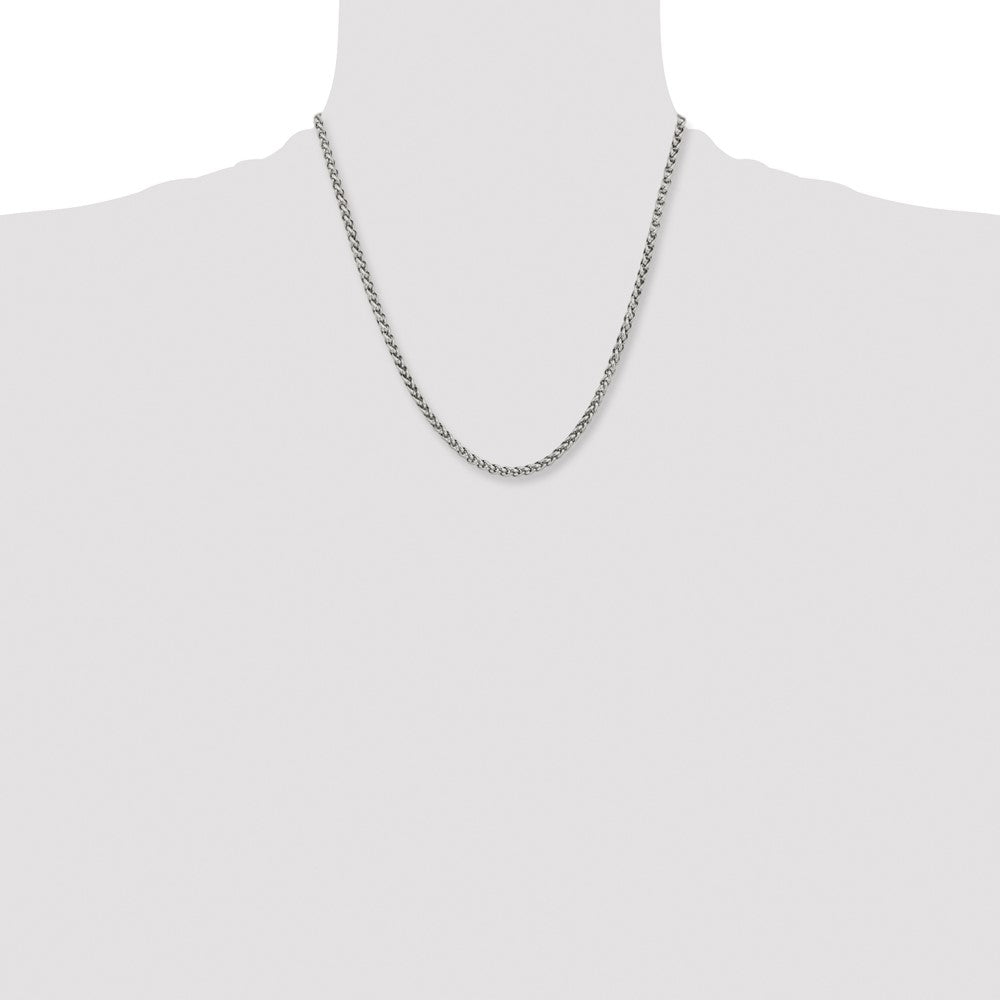 Chisel Stainless Steel Polished 4mm Wheat Chain