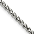 Chisel Stainless Steel Polished 4mm Wheat Chain