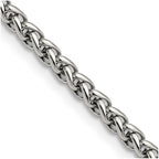 Chisel Stainless Steel Polished 4mm Wheat Chain
