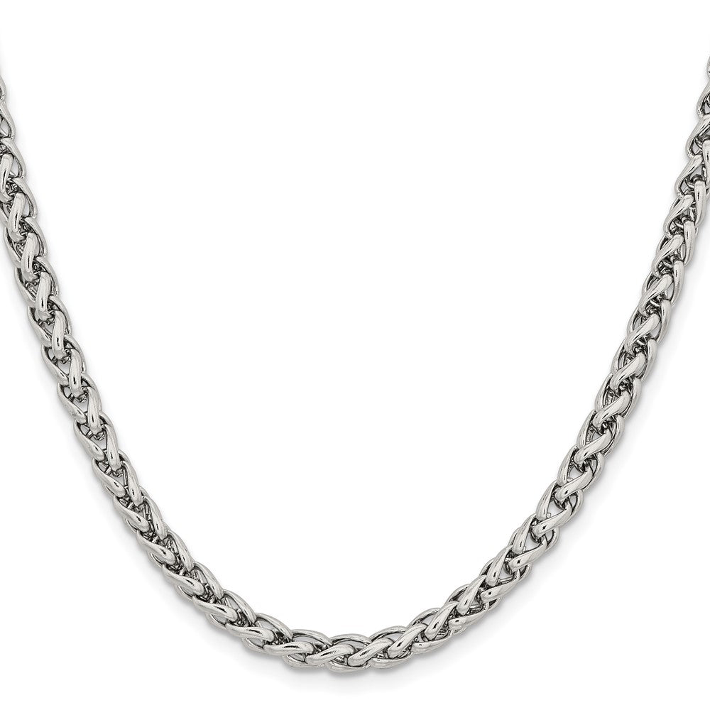 Chisel Stainless Steel Polished 5mm Wheat Chain