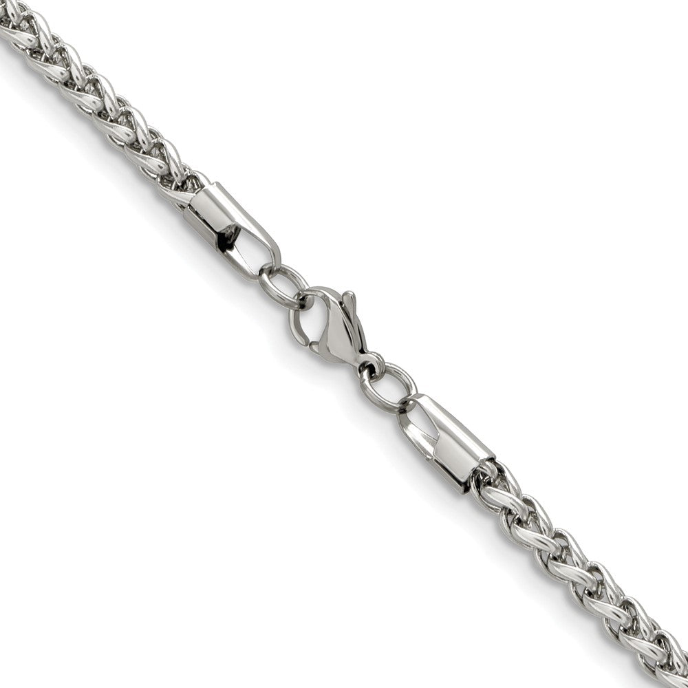 Chisel Stainless Steel Polished 5mm Wheat Chain