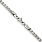 Chisel Stainless Steel Polished 5mm Wheat Chain