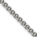 Chisel Stainless Steel Polished 5mm Wheat Chain