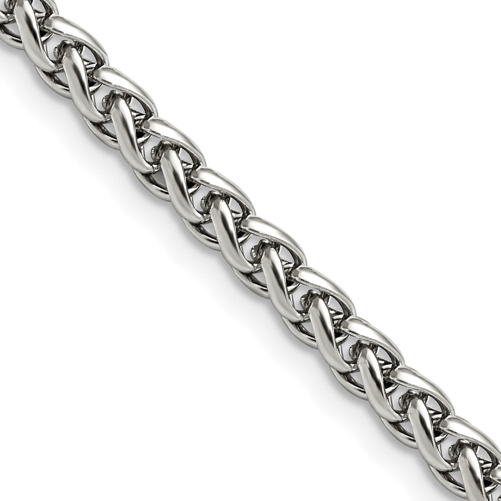 Chisel Stainless Steel Polished 5mm Wheat Chain