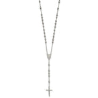 Chisel Stainless Steel Polished 6mm Beaded 29.5 inch Rosary Necklace