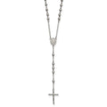 Chisel Stainless Steel Polished 6mm Beaded 29.5 inch Rosary Necklace