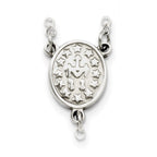 Chisel Stainless Steel Polished 8mm Beaded 32.5 inch Rosary Necklace