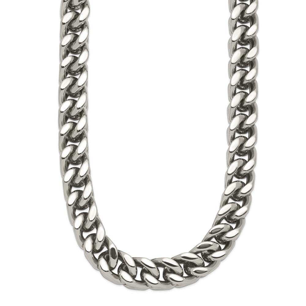 Chisel Stainless Steel Polished Heavy Wheat Necklace