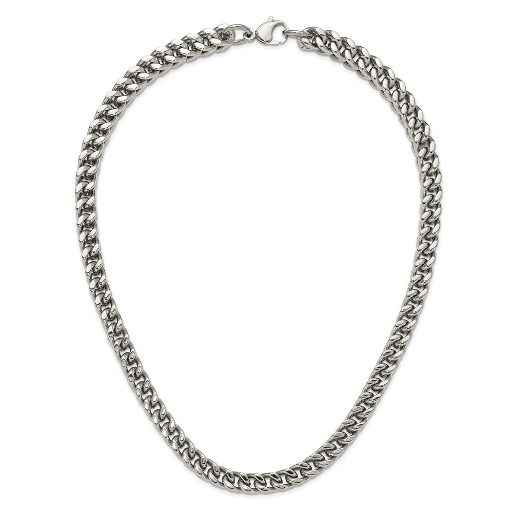 Chisel Stainless Steel Polished Heavy Wheat Necklace