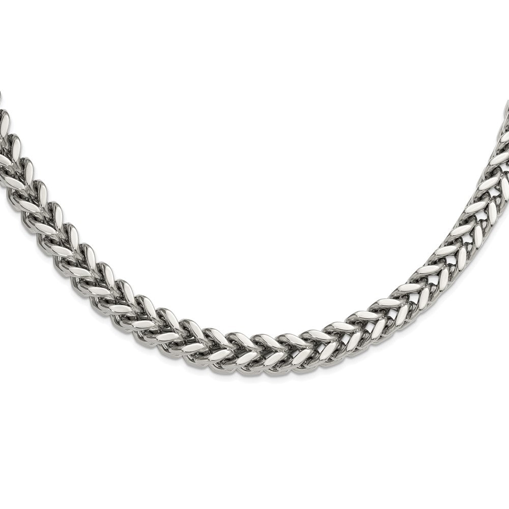 Chisel Stainless Steel Polished Heavy Wheat Necklace