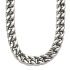 Chisel Stainless Steel Polished Heavy Wheat Necklace