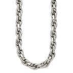 Chisel Stainless Steel Polished Oval Link Necklace