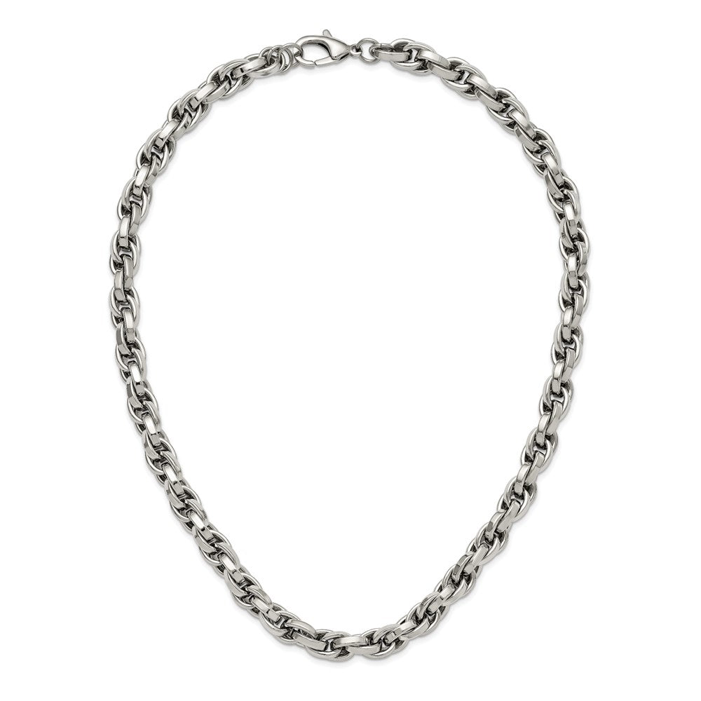Chisel Stainless Steel Polished Oval Link Necklace