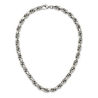 Chisel Stainless Steel Polished Oval Link Necklace
